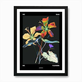 No Rain No Flowers Poster Nasturtium 1 Art Print