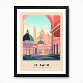 Museum Of Sciene And Industry Chicago Travel Poster Art Print