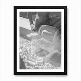 Splash b&w Art Print