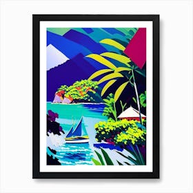Ilha Grande Brazil Colourful Painting Tropical Destination Art Print