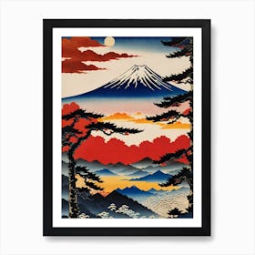 Japanese Fuji Painting Art Print