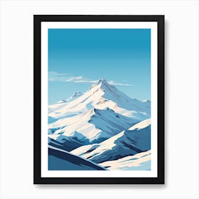Gudauri   Georgia, Ski Resort Illustration 2 Simple Style Art Print