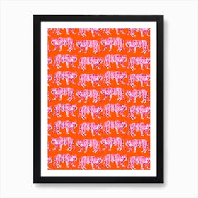 Tiger in Orange Art Print