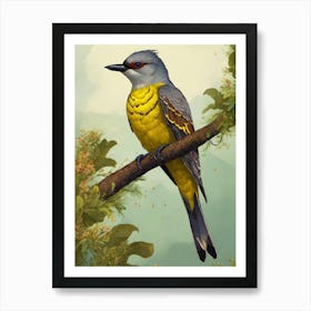 Bird Perched On A Branch Art Print