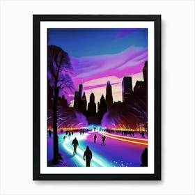 Skating Central Park (2) Art Print
