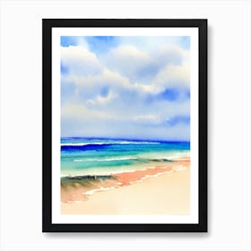 Casuarina Beach, Australia Watercolour Art Print