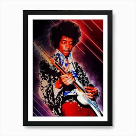 Jimmy Hendrix Legend Art Print