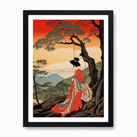 Osorezan, Japan Vintage Travel Art 3 Art Print