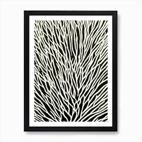 Acropora Solitaryensis Linocut Art Print