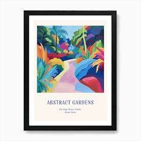 Colourful Gardens San Diego Botanic Garden Usa 3 Blue Poster Art Print