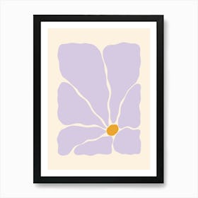 Abstract Flower 02 - Lavender Poster