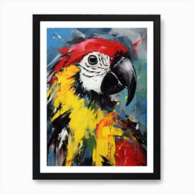 Urban Feathered Marvels: Parrots in Neo-Expressionism Art Print
