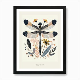 Colourful Insect Illustration Dragonfly 10 Poster Art Print