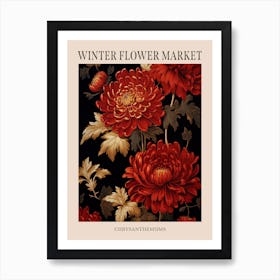 Chrysanthemums 11 Winter Flower Market Poster Art Print