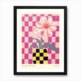 Spring Collection Orchids Flower Vase 2 Art Print