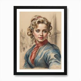 Portrait Of A Woman 6 Art Print