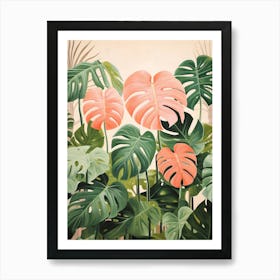 Tropical Plant Painting Monstera Deliciosa 3 Art Print