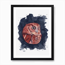 Eagle Owl Portrait Art Print