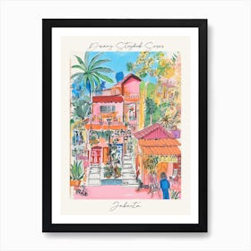 Poster Of Jakarta, Dreamy Storybook Illustration 2 Art Print