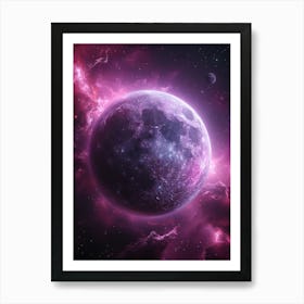 Full Moon In Space 2 Art Print