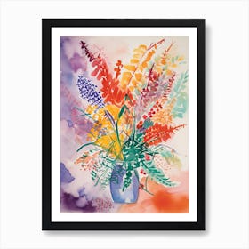 Statice Flower Illustration 1 Art Print