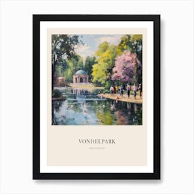 Vondelpark Amsterdam Vintage Cezanne Inspired Poster Art Print