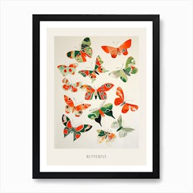 Colourful Insect Illustration Butterfly 1 Poster Art Print