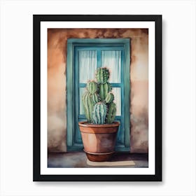 Saguaro Cactus Window 4 Art Print