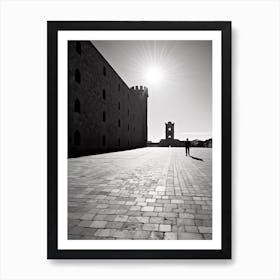 Avila, Spain, Black And White Analogue Photography 4 Art Print