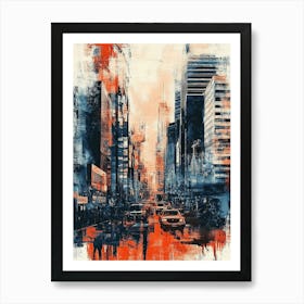 Abstract Grunge Of Cityscape Art Print