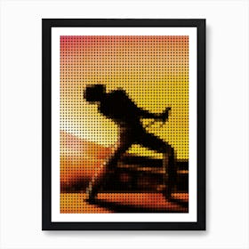 Bohemian Rhapsody Movie Poster In A Pixel Dots Art Style Art Print