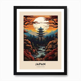 Kumano Kodo Japan 3 Vintage Hiking Travel Poster Art Print