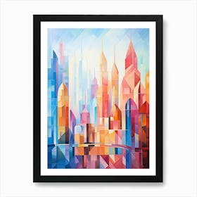 A Glimpse of Dubai's Skyline Art Print