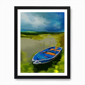 Boat Landscape  Painting Art Print