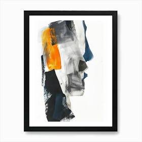 Abstract Portrait Of A Man 2 Art Print