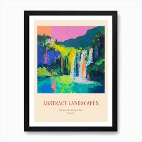 Colourful Abstract Plitvice Lakes National Park Croatia 5 Poster Art Print