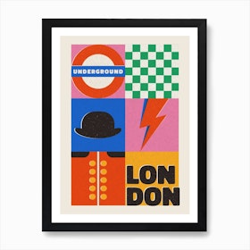 London City Retro Travel Art Art Print