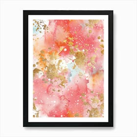 Gold And Pink Watercolor Poster