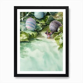 Sea Snails Storybook Watercolour Art Print