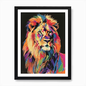 Masai Lion Symbolic Imagery Fauvist Painting 2 Art Print