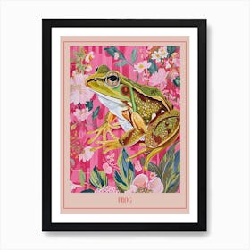 Floral Animal Painting Frog 4 Poster Art Print