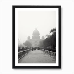 Delhi, India, Black And White Old Photo 4 Art Print