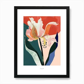 Colourful Flower Illustration Poster Tulip 4 Art Print