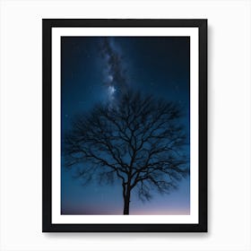 Tree At Night Art Print