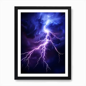 Lightning In The Sky 3 Art Print