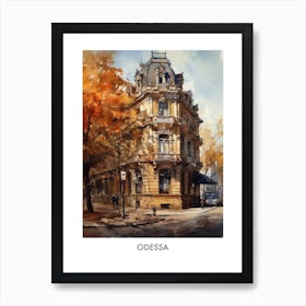 Odessa Watercolor 2travel Poster Art Print