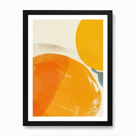 Oranges Close Up Illustration 1 Art Print