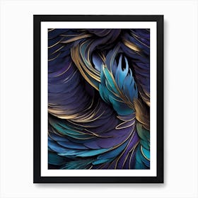 Abstract Feathers Art Print