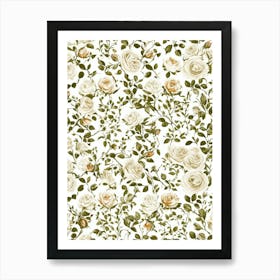 Vintage Galleria Style Rose Art Painting 13 Art Print