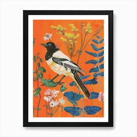 Spring Birds Magpie 1 Art Print